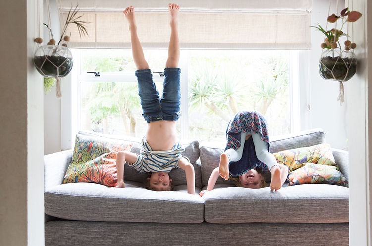 Kids Playing on the Couch